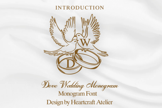 Dove Wedding Monogram Font